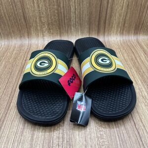 FOCO NFL Green Bay Packers Big Logo Slides Men’s Size XL 13-14 New